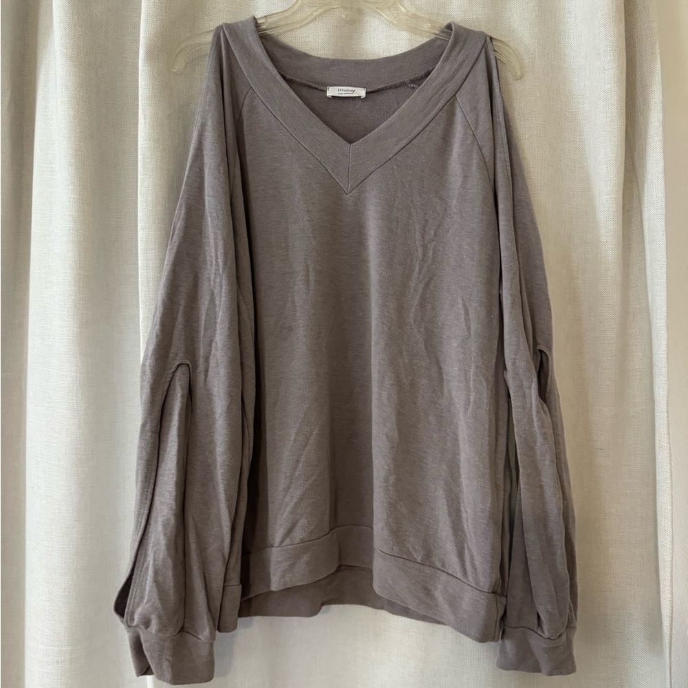 Bluivy Tan Oversized Long Sleeve